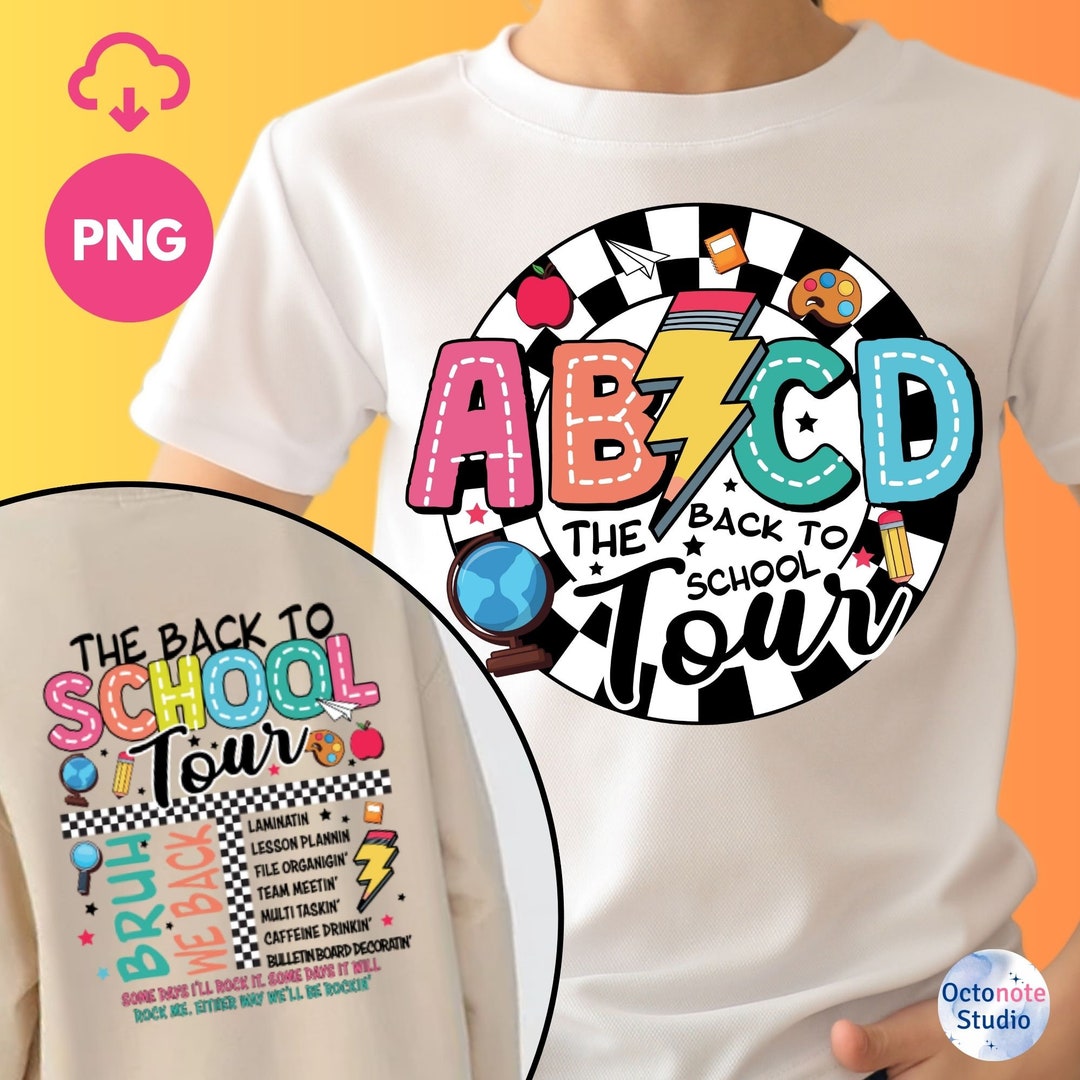 Back to School Tour PNG - First Day ABC Design (digital Download) - Etsy