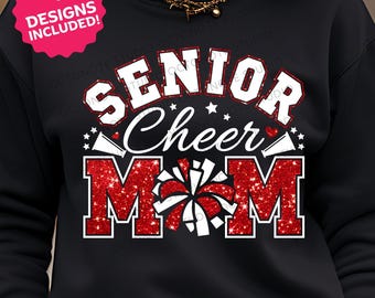 Cheer Mom SVG: Megaphone & Pom Pom Cut Files (Digital Download