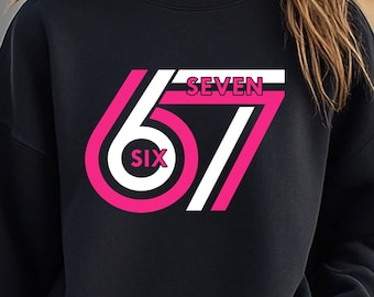Six Seven 6 7 Meme SVG, 67 chemise tendance, Cricut (téléchargement numérique)