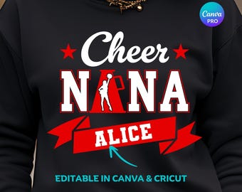 File SVG "Cheer Nana" per la progettazione di magliette per il giorno della partita - Silhouette, Cricut