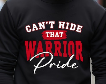 Warriors Pride SVG: Football Season School Spirit Wear (Digital Cut File)