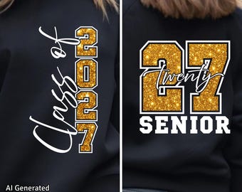Senior Class of 2027 SVG PNG: Graduation Cut File for Cricut (Digital Download)