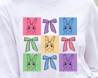 Pascua a cuadros retro PNG, Pascua coqueta PNG, Día de Pascua retro PNG, Conejito coqueto PNG, Conejito de Pascua PNG, Diseños de sublimación de Pascua