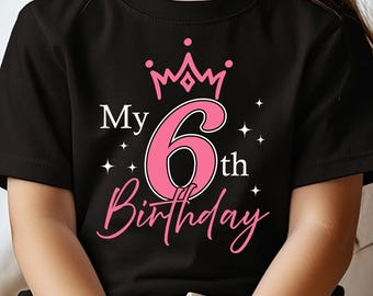 6th Birthday Princess SVG – Sassy Girl Design (Digital Download)
