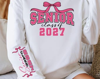 Design PNG per laurea con fiocco e scritta "Senior 2027" (download digitale)