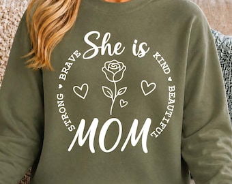 Mom Life SVG, Strong Worthy Loved, Funny Cricut File, Mama Shirt (Digital Download)