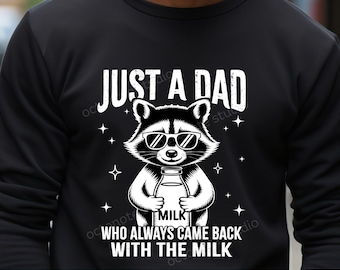 Funny Dad Raccoon SVG: Father's Day Retro Shirt Design (Digital Download)