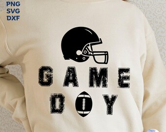Game Day Football Helmet SVG PNG: Cricut Cut Files (Digital Download)