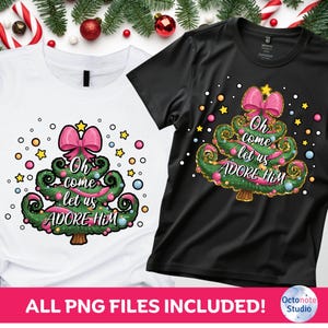 Coquette Christmas Tree PNG: Christian Christmas Sublimation (Digital Download)