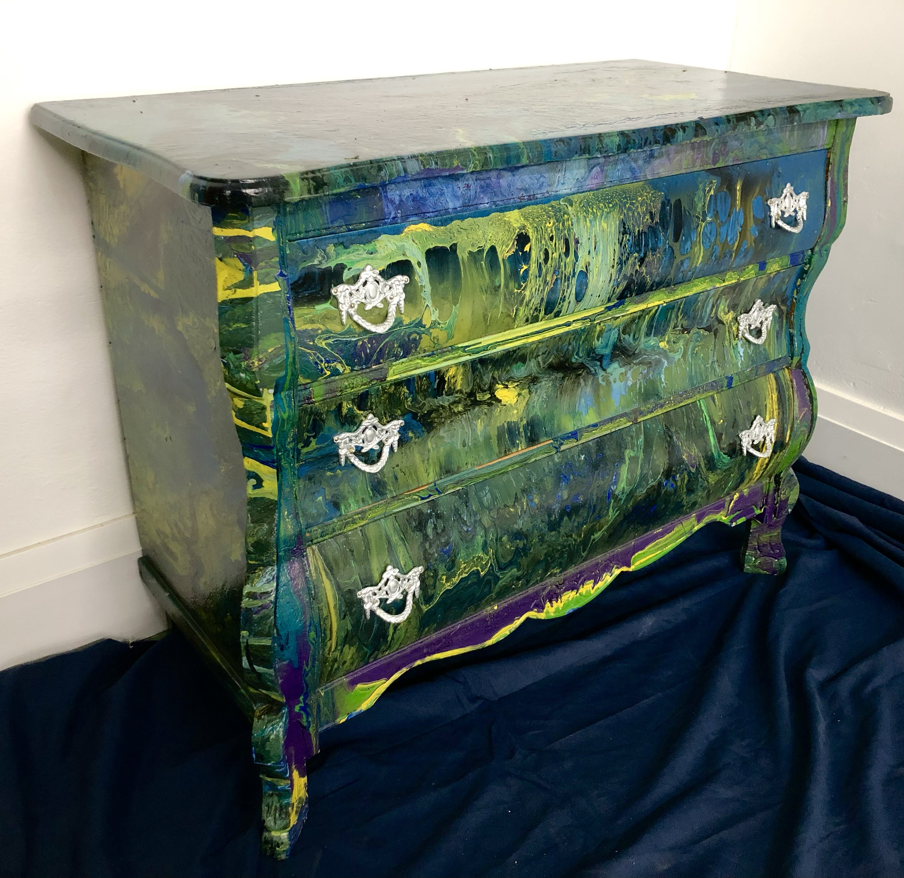 Dresser Furniture - Poured Pour Painted - Art - Artistic Furniture - Home  Goods - Unique - Etsy