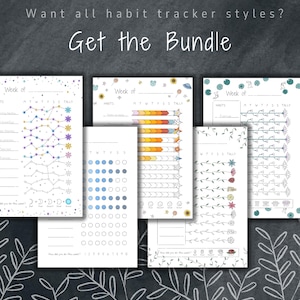 Afdrukbare gewoontetrackerset | Kant-en-klare Bullet Journal | Kleurbare trackers | Dagelijks | Wekelijks | A5-A4-formaat | Pagina-invoegingen | Gamify je leven afbeelding 11