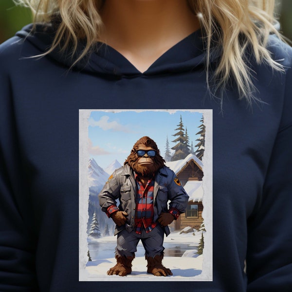 Bigfoot Snow Lodge Hoodie Sasquatch Hoodie Funny Yeti Hoodie Bigfoot Sweatshirt Sasquatch Snow Patrol Shirt