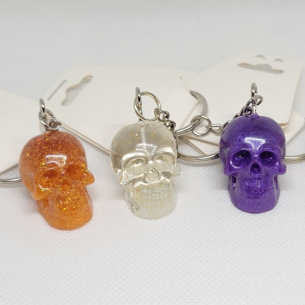 Skull Chain Keychain - Etsy