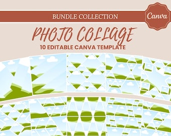 Photo Collage Canva Template: DIY Social Media Layout (Digital Download)