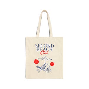 Zweite Beach Club Tragetasche: Newport Rhode Island Canvas Strandtasche