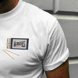 Newport, Rhode Island Matchbook T-Shirt, Coastal Graphic Tee, Comfort Colors Tee