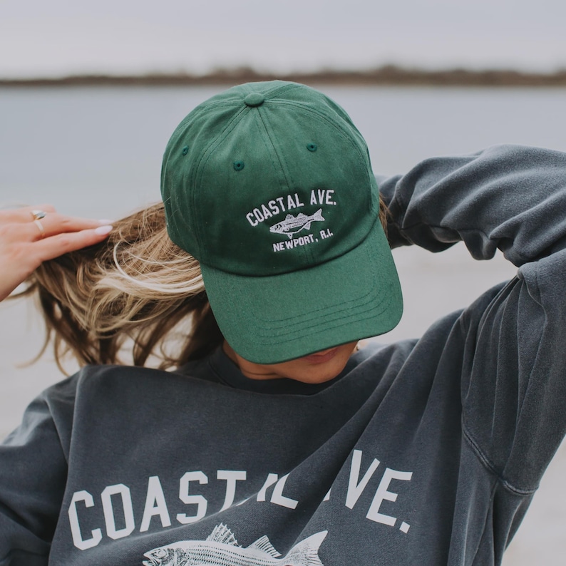 Coastal Ave. Design Embroidered Baseball Cap, Rhode Island Style ...