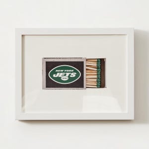 New York Jets Matchbox Print; New York Football Sports Wall Art Poster