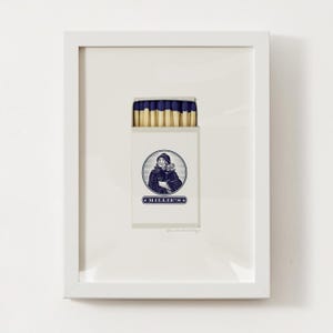 Millie&#39;s Nantucket, MA Matchbox Print; Massachusetts Wall Art Poster