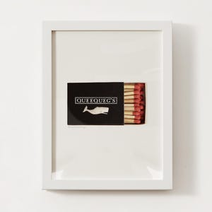 Queequeg&#39;s Nantucket, MA Matchbox Print; Massachusetts Wall Art Poster