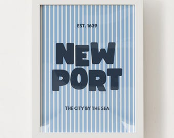 Newport: The City By The Sea Print; Rhode Island Wall Art Poster; Newport, RI Wall Art Decor