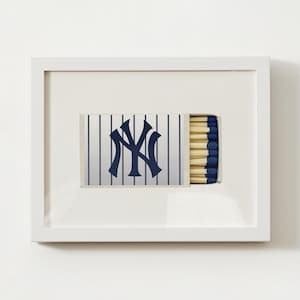 New York Yankees Streichholzschachtel-Druck; New York Football Sport Wall Art Poster