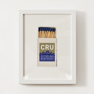 Cru Oyster Bar Nantucket, MA Matchbox Print; Massachusetts Wall Art Poster