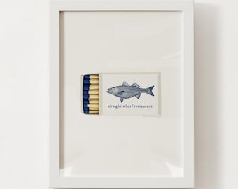 Straight Wharf Nantucket, MA Matchbox Print; Massachusetts Wall Art Poster