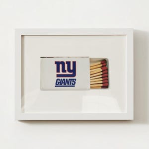 New York Giants Matchbox Print; New York Football Sports Wall Art Poster
