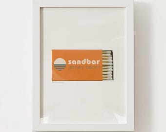 Sandbar Jetties Beach Nantucket, MA Matchbox Print; Massachusetts Wall Art Poster