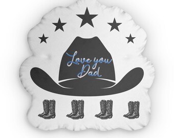 Cowboy Hat Shaped Dad Pillow Gift for Dad, Father's Day, Pillow gift,dad pillow,Pillow for dad,gift for brother, uncle, step dad,husband