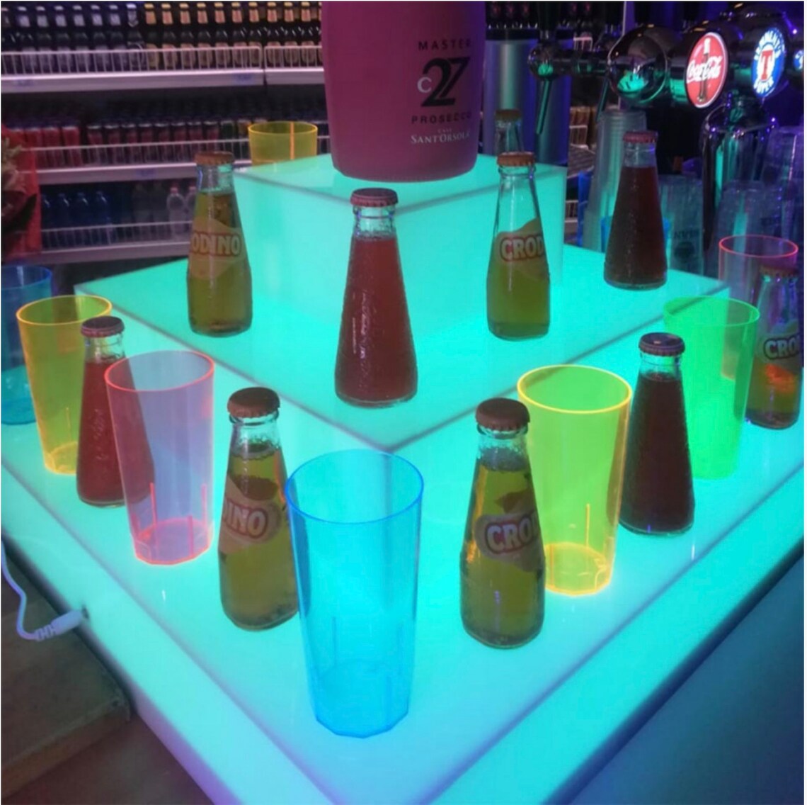 Pyramid LED Luminous Plexiglass Bottle With 3 Steps - Etsy