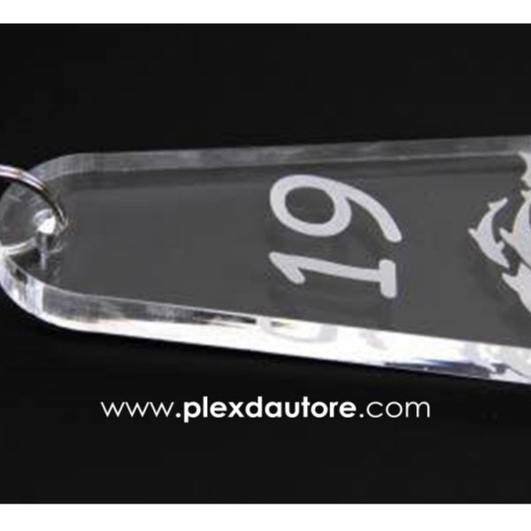 Portachiavi personalizzato "Slime" in plexiglass trasparente