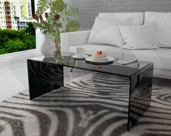 Glossy Black Plexiglass Coffee Table