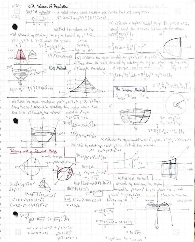 Calculus I and II Full Notes - Etsy