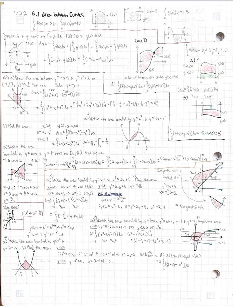 Calculus I and II Full Notes - Etsy