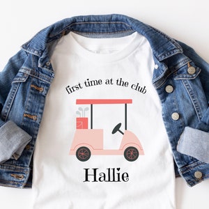 Custom kids golf shirt, Girls Golf Shirt, Daddy&#39;s Golfing Buddy, Daddy&#39;s little girl shirt, New Baby Gift for Dad, New Baby Gift, Kids Golf