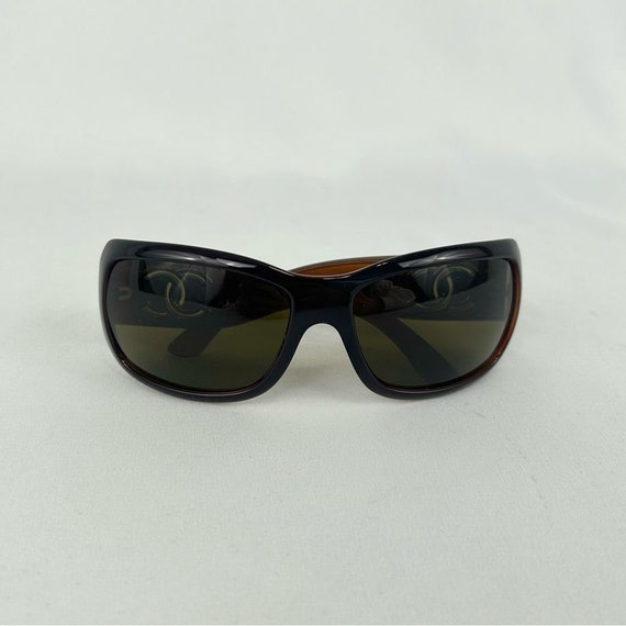 Vintage Chanel Brown Sunglasses with Interlocking… - image 3