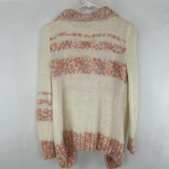 Vintage Hand Knitted Romantic Peach and Cream  Co… - image 6