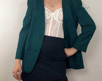 Blazer vintage Jones New York verde e preto