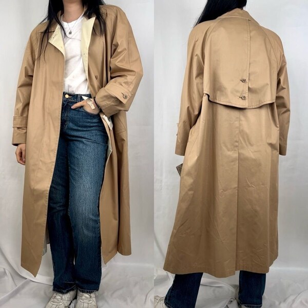 NWT Vintage London Fog Tan Single Breasted Trench Coat