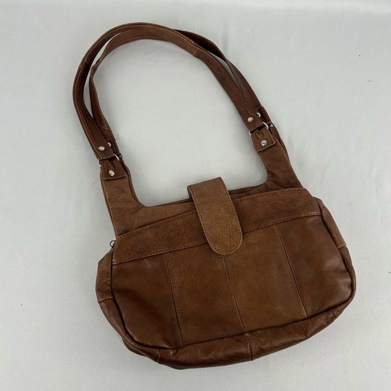Vintage Brown Genuine Leather Shoulder Bag