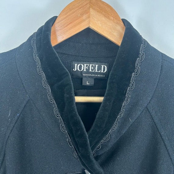 Vintage Jofeld Black Cotton Mid Length Overcoat - image 7