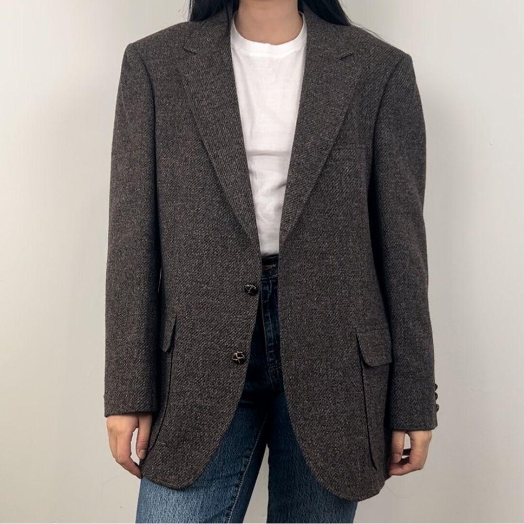 Veste De Sport En Tweed Marron Johnny Carson – Taille 42 – Coupe Classique – Occasion Très Bon état