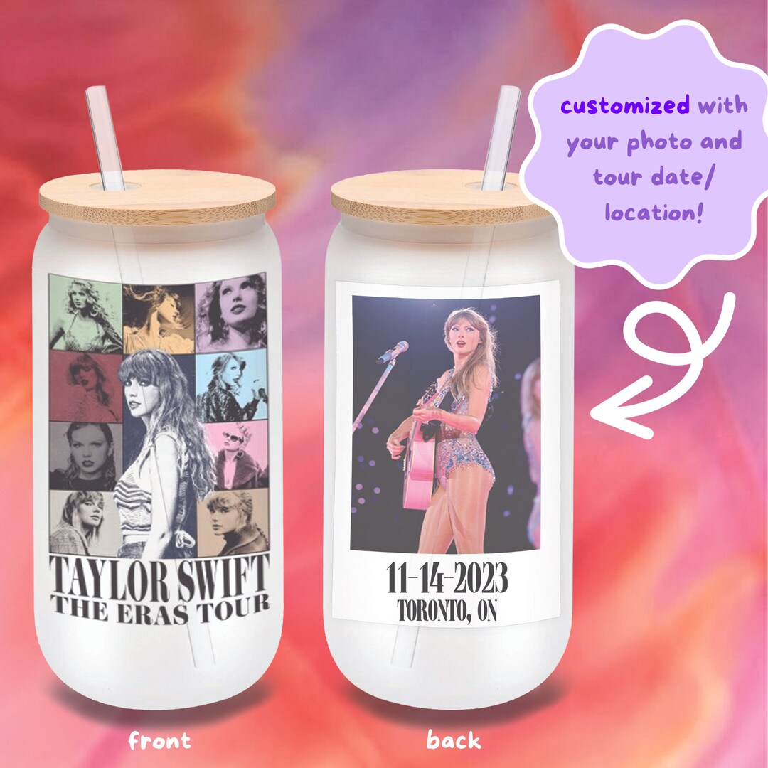 Personalized Eras Tour 2023 Glass Photo Cup the Eras Tour - Etsy