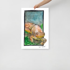 Salamander, Watercolor Print