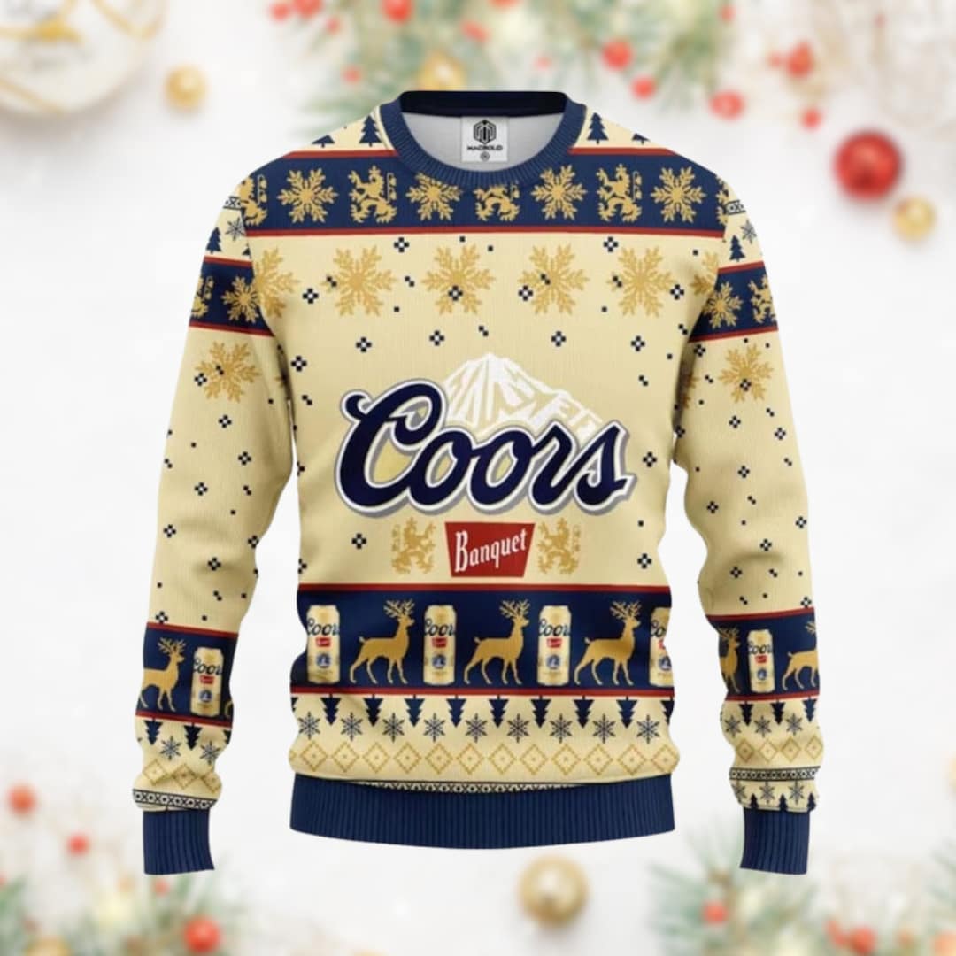 Coors Banquet Beer Ugly Christmas Sweater Etsy
