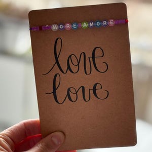 Perlenarmband LIEBE, Armband MORE AMORE