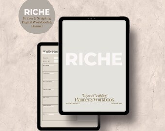 Planning the RICHE Way - Prayer & Scripting Digital  Manifestation Workbook and Planner