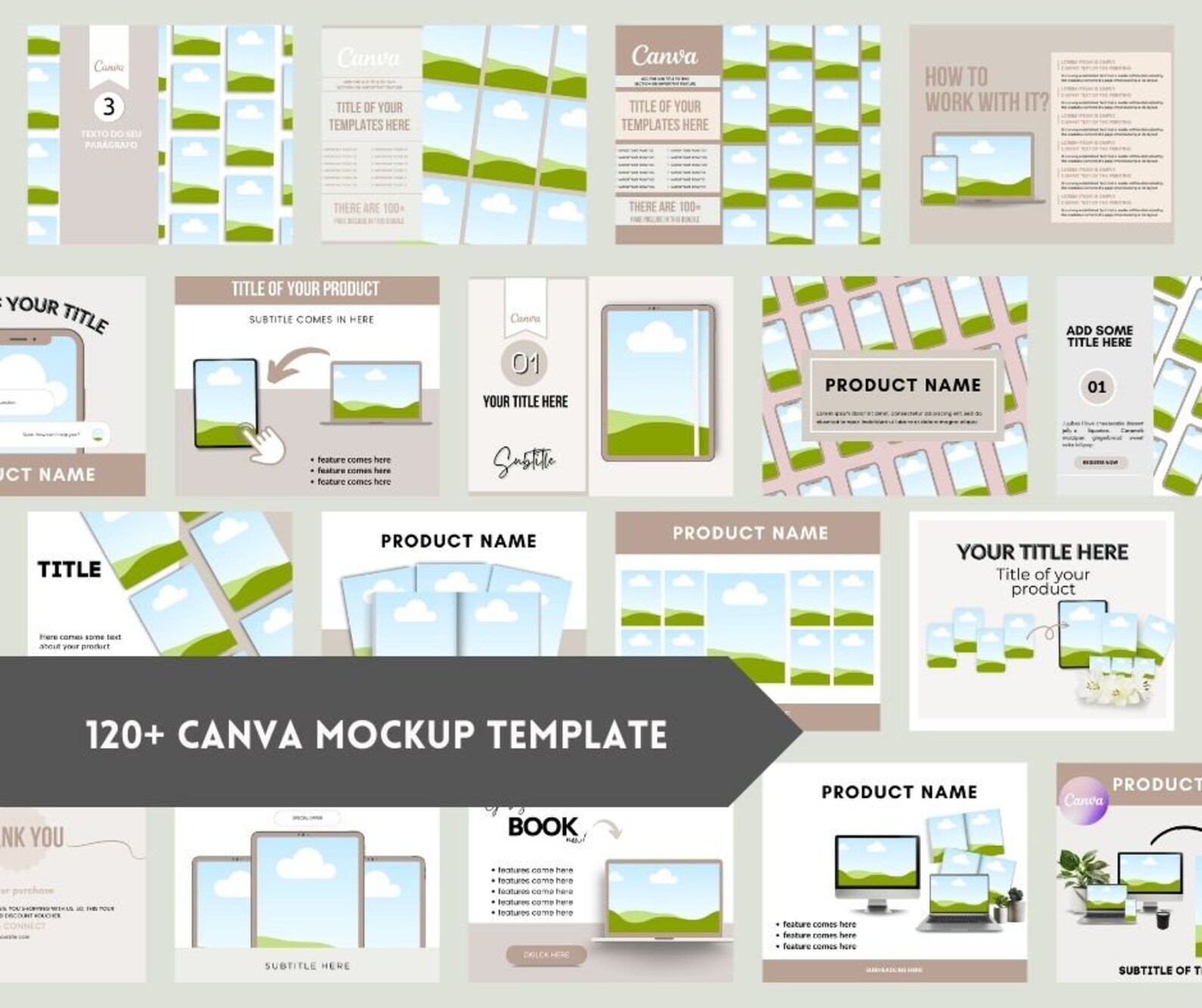 Digital Product Etsy Listing Mockup Bundle, Templates for Marketing ...